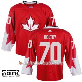 Kanada Tröja Braden Holtby 70 World Cup 2016 Barn Röd
